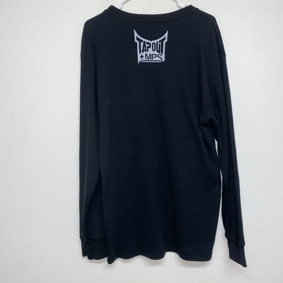 Tapout MPS Shirt Men’s XXL Black Thermal Waffle Knit Long Sleeve Y2K Grunge - Picture 5 of 7